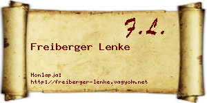 Freiberger Lenke névjegykártya