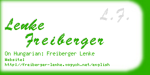 lenke freiberger business card